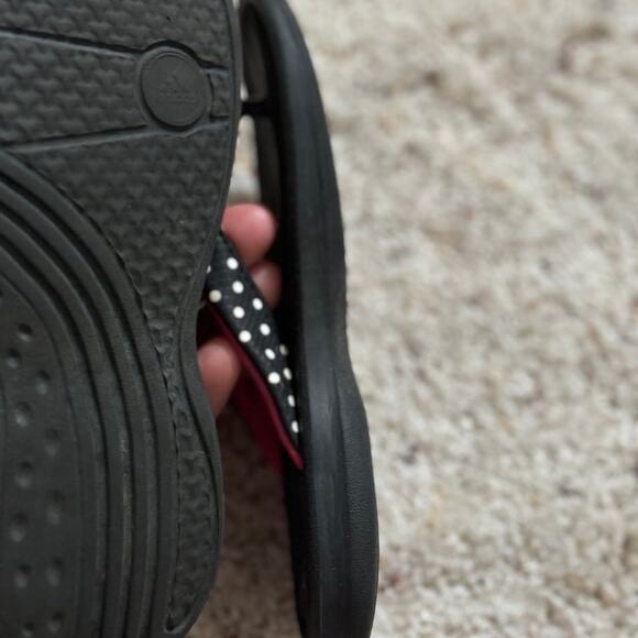 Adidas Super Cloud Polka Dot Flip Flop Sandals Girls 11 - Picture 5 of 6
